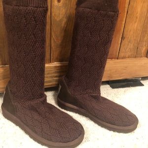 Ugg Knit Sweater Boots Brown Never Worn!